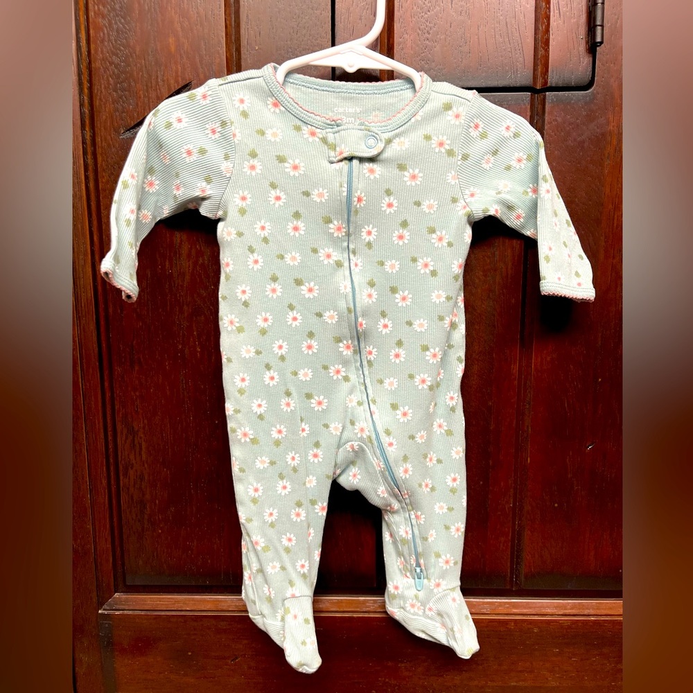 Carter's One Pieces | Carter's Blue Floral Daisy Size 3M